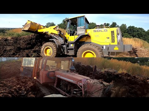 Кто первым застрянет ДТ 75 или SDLG 936 фронтальный погрузчик?