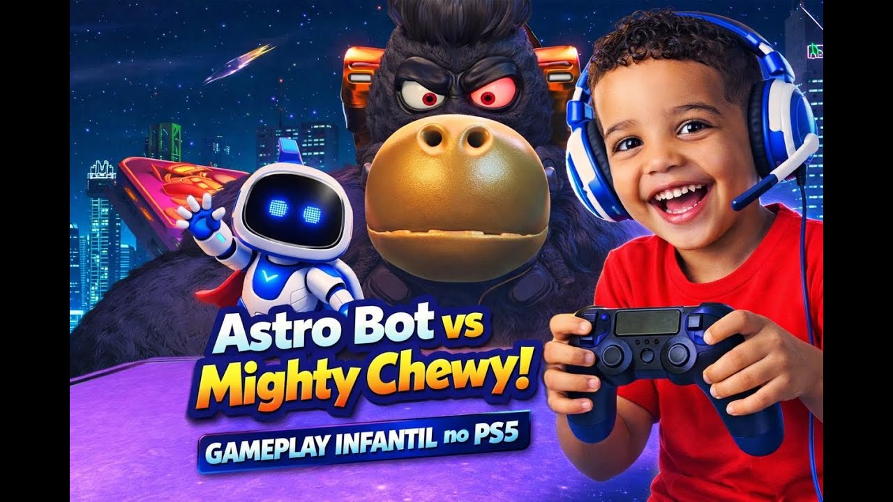 Astro Bot vs Mighty Chewy 😱 | Gameplay Infantil no PS5