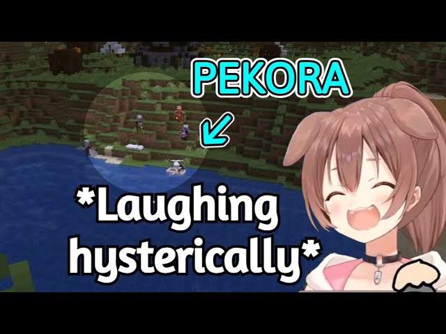 The Funniest Thing Korone has Ever Witnessed in Minecraft [Hololive/Pekora]