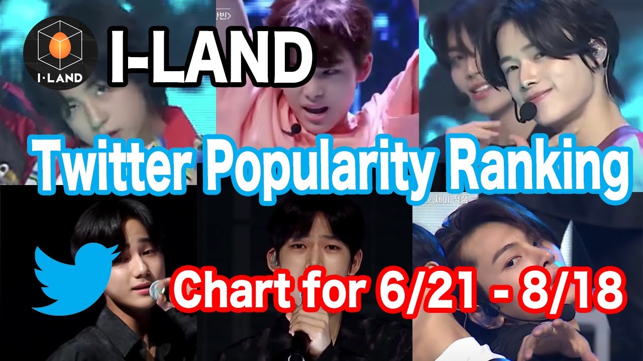 [I-LAND]Twitter Popularity Ranking Chart（6/21-8/18） - YouTube