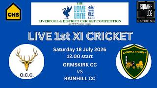 Ormskirk CC 1st XI versus Rainhill CC 1st XI (LDCC 1st XI Premier Division)