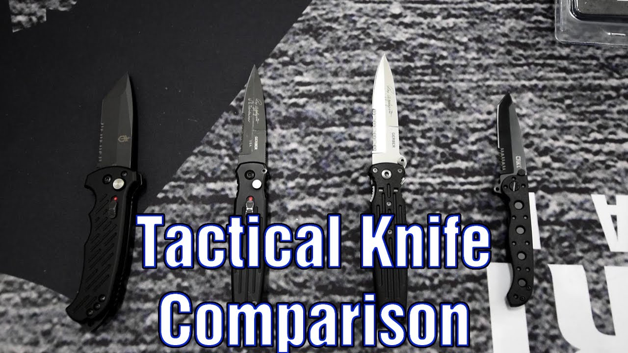 Tactical Knife Comparison: Crkt M16 Tanto, Gerber Covert, Gerber Covert Auto, Gerber 06 Auto Tanto
