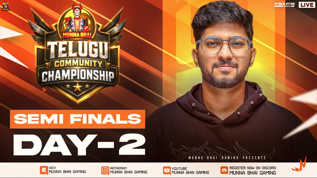 Semi Finals Live (Day 2) 🔥 MBG x Telugu Community Championship -   FreeFire Telugu Live #MBG