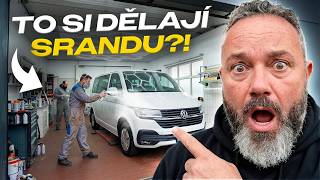Den podvodů. Přišli jsme brzo a auto akorát sprejují