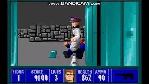 Wolfenstein 3D Mein Leben! Floor 1 100%