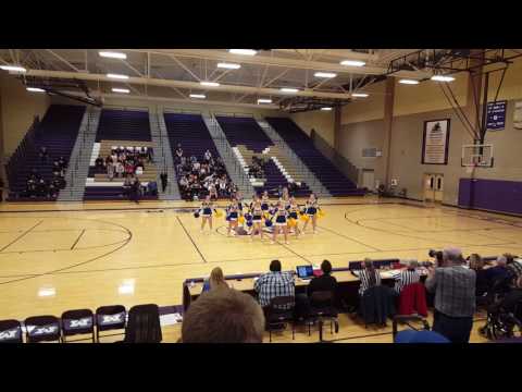 Pahranagat Valley High School cheer Regionals girls first game