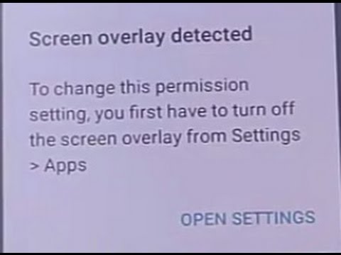 100% Solved Turn Off Screen Overlay Detected In Android Marshmallow S6, S7, J5, J7, A5, A7, Note 4