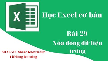 Bài 29: Xóa dòng dữ liệu trống trong excel /air.info Channel