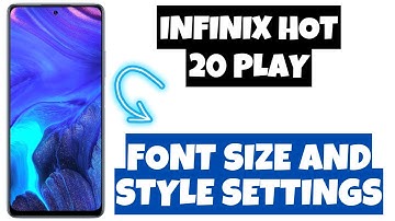 Infinix Hot 20 Play Font Size And Style Settings || Change Font Size and Style || Font Change