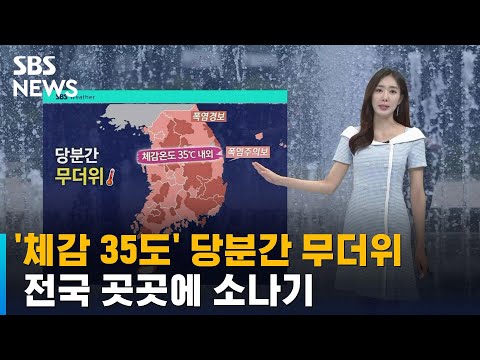 [날씨] &#39;체감 35도&#39; 당분간 무더위…전국 곳곳에 소나기 / SBS