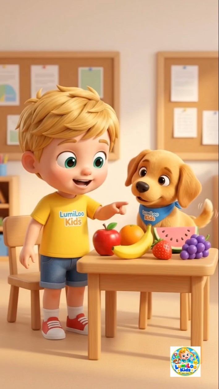 Can Tom Name These 6 Fruits? 🍎🍌🍊 | LumiLoo Kids #Shorts - YouTube