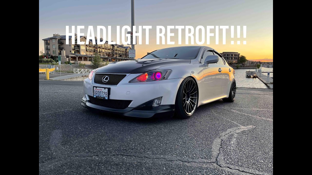 LEXUS IS350 & IS250 HEADLIGHT RETROFIT [DEMON EYE + HALO RINGS]
