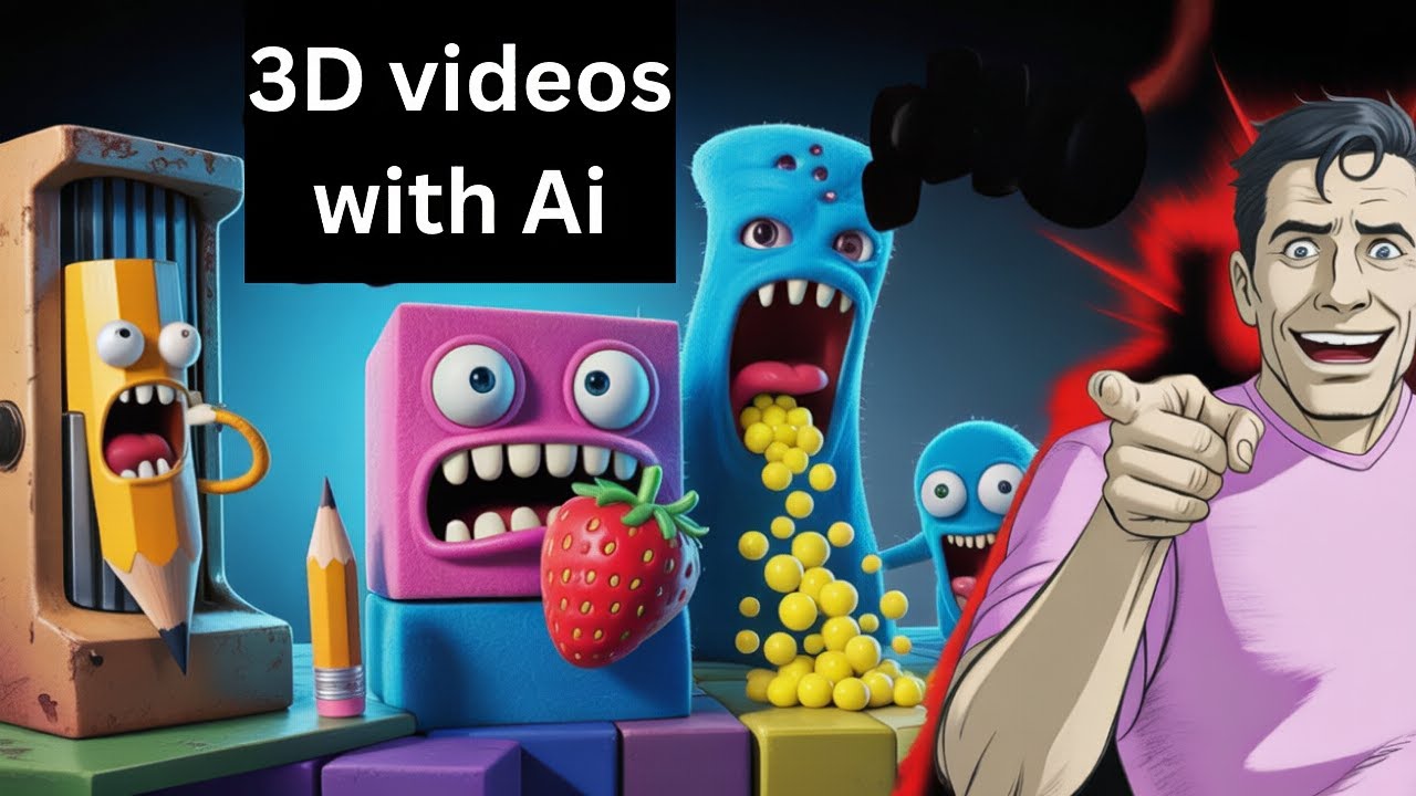 How To Create 3D Animation Videos with Ai | 3D Monster Creation for FREE with AI – Full Tutorial!
