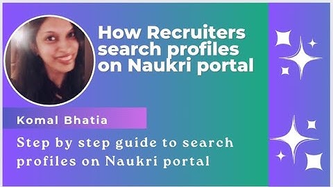 How to search resumes on Naukri | Naukri Job portal |Search candidate profile on Naukri with example