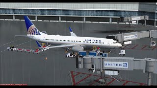Houston Bush Intcntl (KIAH) to Costa Rica Santamaria Intl (MROC) FSX PMDG United B737-800W Wing View