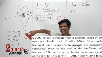Uniform Circular Motion Q25 Class 11 Nootan Physics Numericals