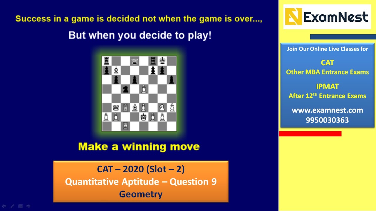 CAT 2020 Slot 2 | QA Question - 9 | Geometry | Intense | Ajay Sharma