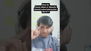 How do Zoom Google meet or open AI and Gemini voice interaction work? #video #zoom #viral #study