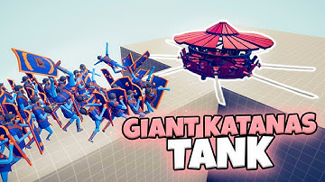 GIANT KATANAS TANK DEFENDS BRIDGE VS EVERY FACTION (CUSTOM) | TABS MODDED GAMEPLAY