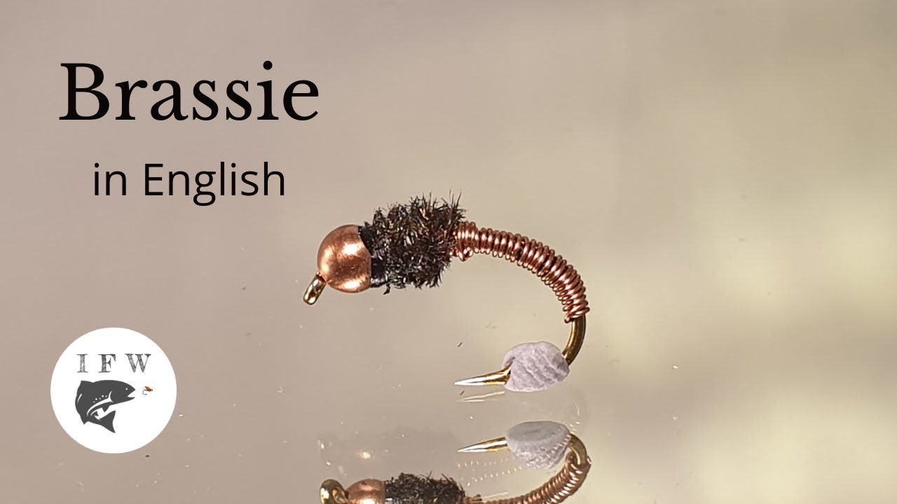 Tying a fly called Brassie nymph Fly Tying tutorial Ívar's Fly