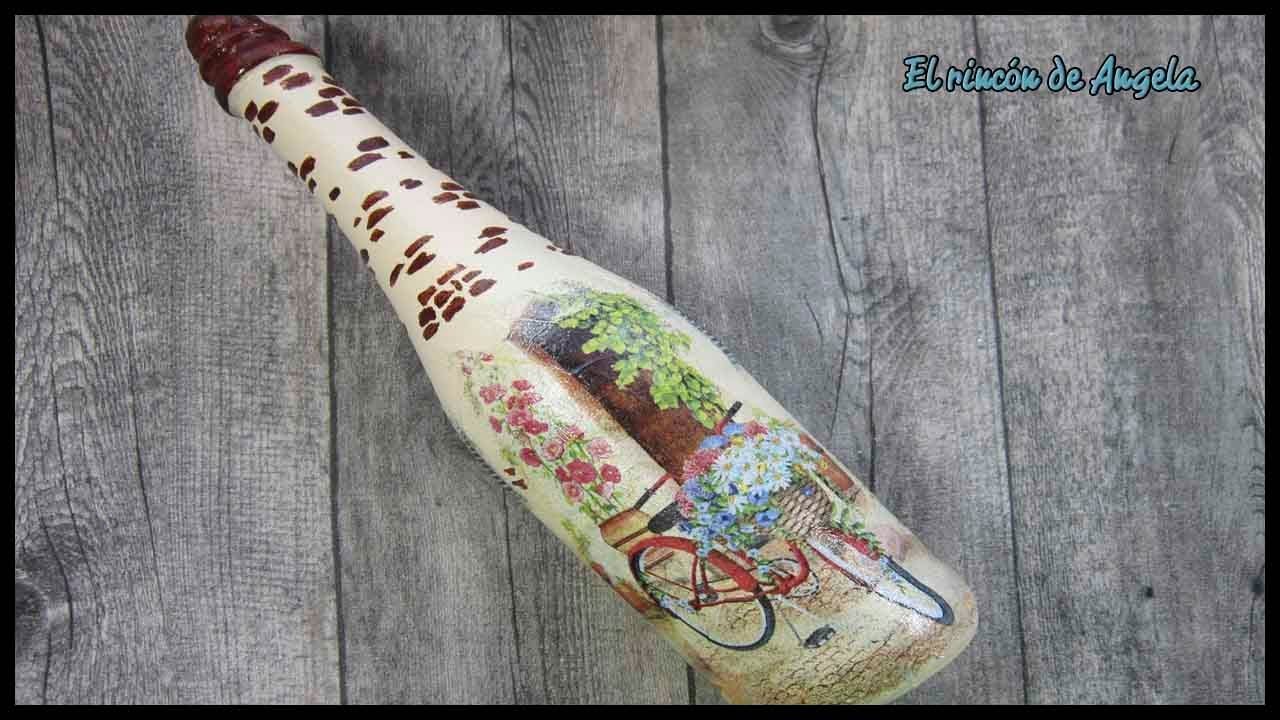 Botella de cristal reciclada con decoupage-Diy manualidades tizanidine indication