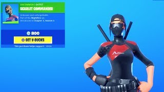 New Scarlet Commander Skin Crimson Elite.. Item Shop Fortnite Battle Royale