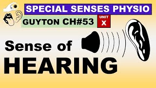 Ch#53 Physiology Guyton | Special Senses | Sense of Hearing | Physiology Lectures