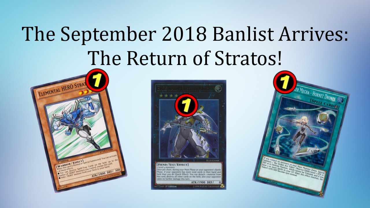 The September 2018 Yu-Gi-Oh! Banlist Arrives!