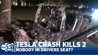 Tesla Crash Kills 2. Driver's seat was empty deputies say