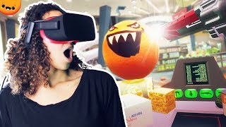 BECOME FRUIT NINJA CASHIER IN VIRTUAL REALITY?! | Shooty Fruity VR Demo (Oculus Touch Gameplay) screenshot 2