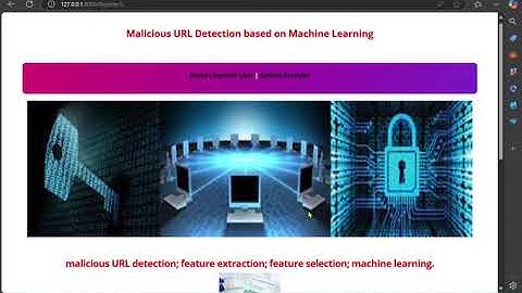 MALICIOUS URL DETECTION USINGMACHINE LEARNING