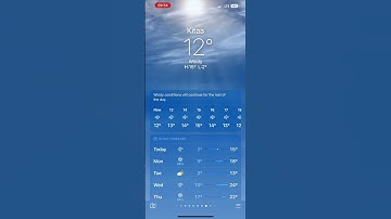 Windy mostly sunny day iOS 17