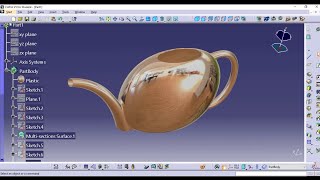 Catia V5| Tutorial for the watering can|Surface Design