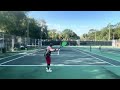 Hitting some tennis balls with my good friend at the All Children’s Park