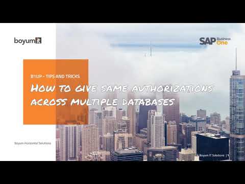 B1UP Tip: How to give same authorizations across multiple databases