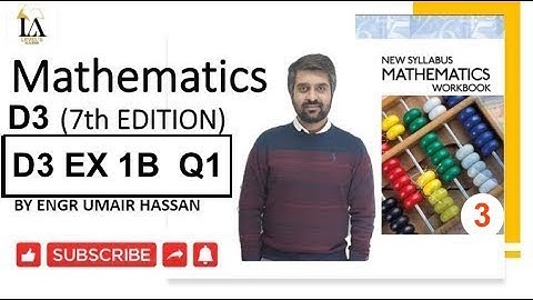 D3 Math Ex 1B Q1 Part a,b,e