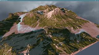 OpenGL procedural terrain + GPU hydraulical erosion
