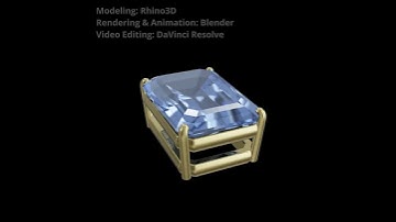 Jewelry CAD Animation #Shorts | Emerald-Cut Topaz in Basket Setting