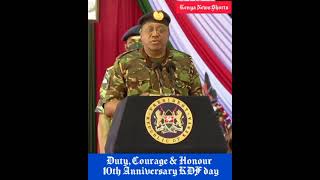 Kenya News: Uhuru Kenyatta celebrating with KDF the 10th anniversary KDF day