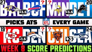 NFL Week 8 Score Predictions | 2026 NFL Picks ATS