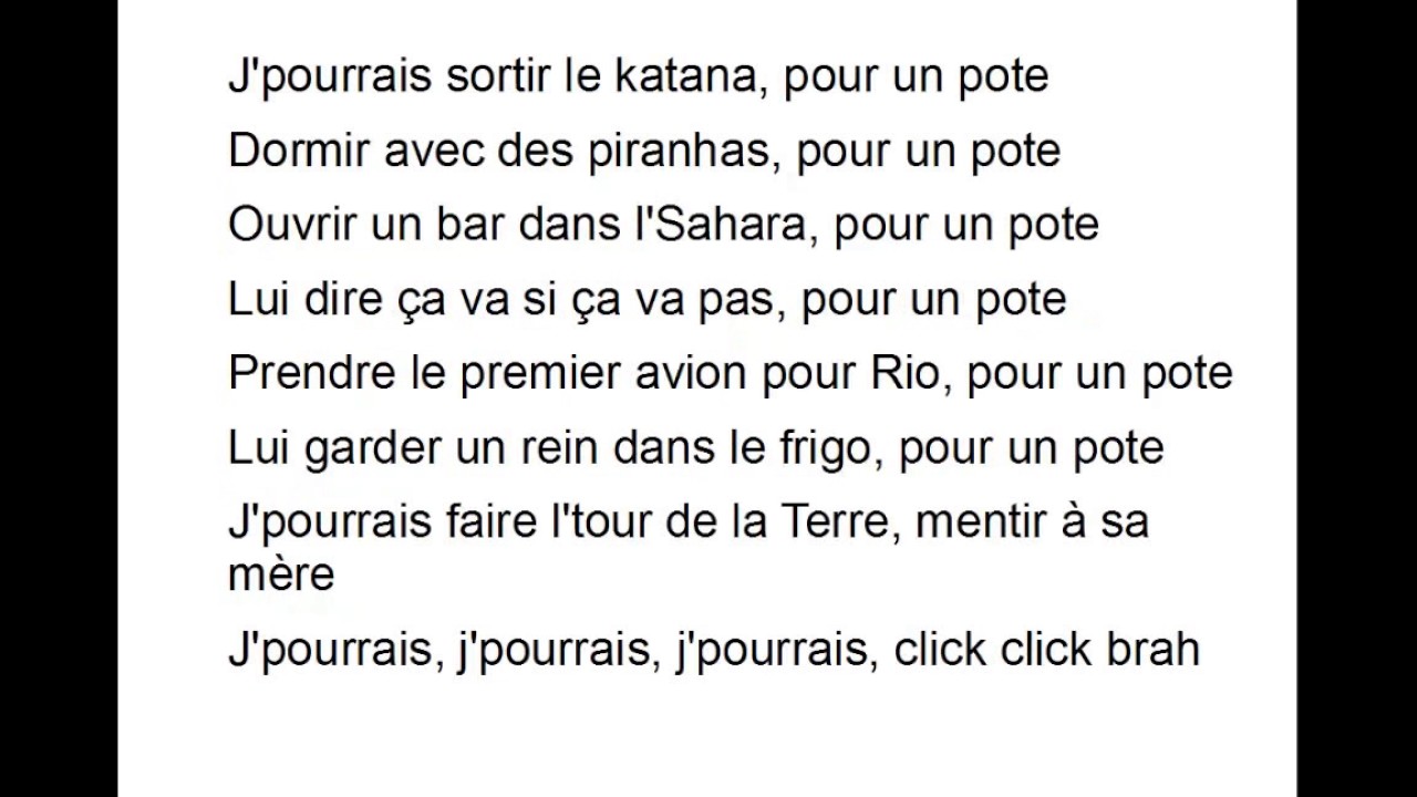 Bigflo Et Oli Pour Un Pote Parole