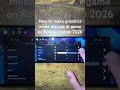 How to make graphics mode manual in game on Roblox mobile 2026