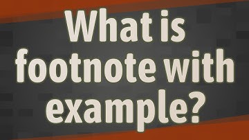 What is footnote with example?