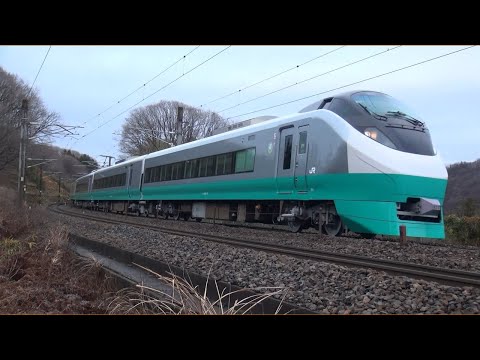 東北本線 豊原カーブ Ｅ６５７系Ｋ１７編成 フレッシュひたち復刻色 ＫＹ出場通過 2022.12.22