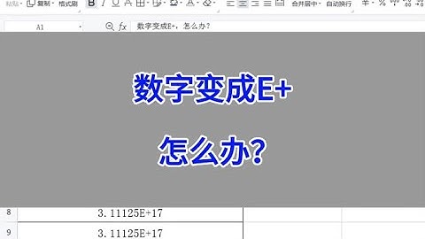 WPS Excel：数字变成E+ ，怎么办？ #wps #excel #办公技巧