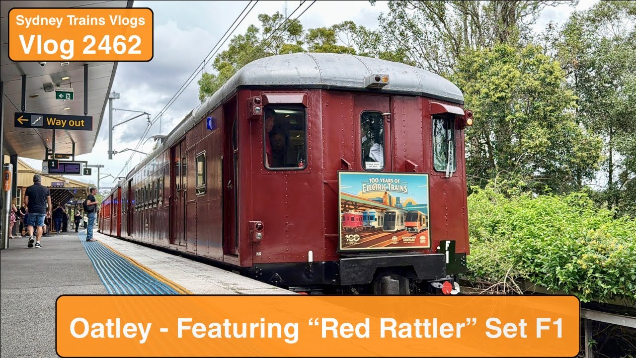 Red Rattler Train Inside Sydney Trains Vlog 2462: Oatley Featuring “Red Rattler” Set F1 - YouTube