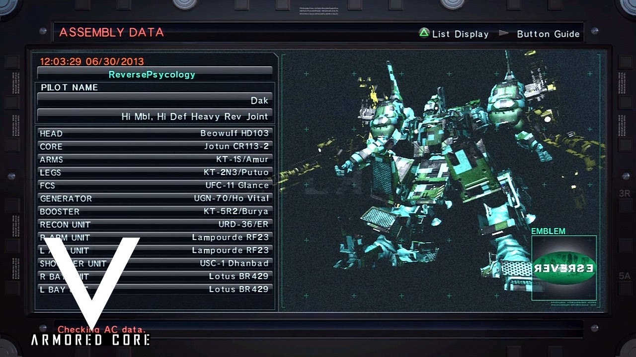armored core v build guide Beginners guide to armored core verdict day part 1 (acs stats.