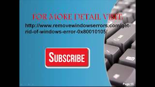 How to Fix Windows Error 0x80010105