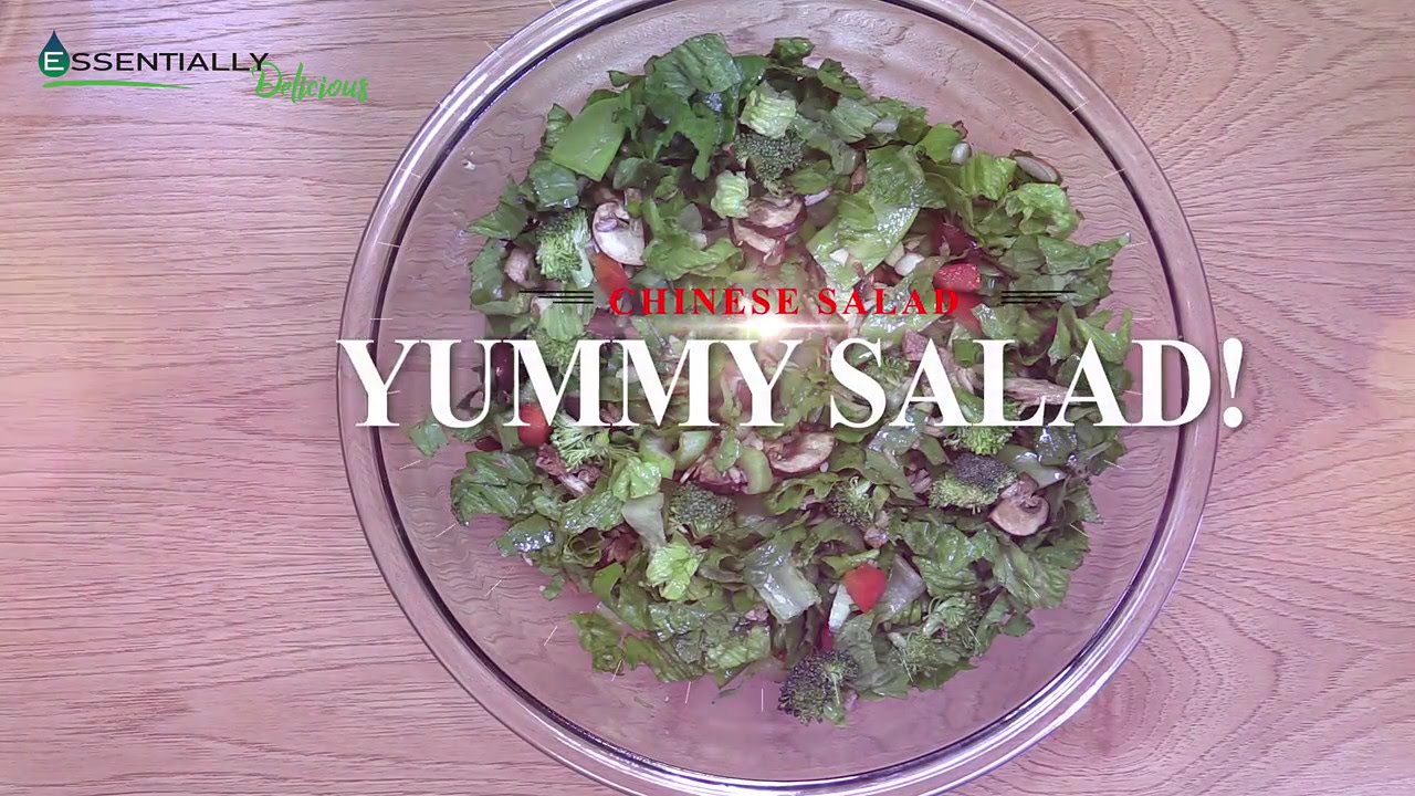 Asian Style Chinese Salad Recipe Flavored with Ginger Essential Oil