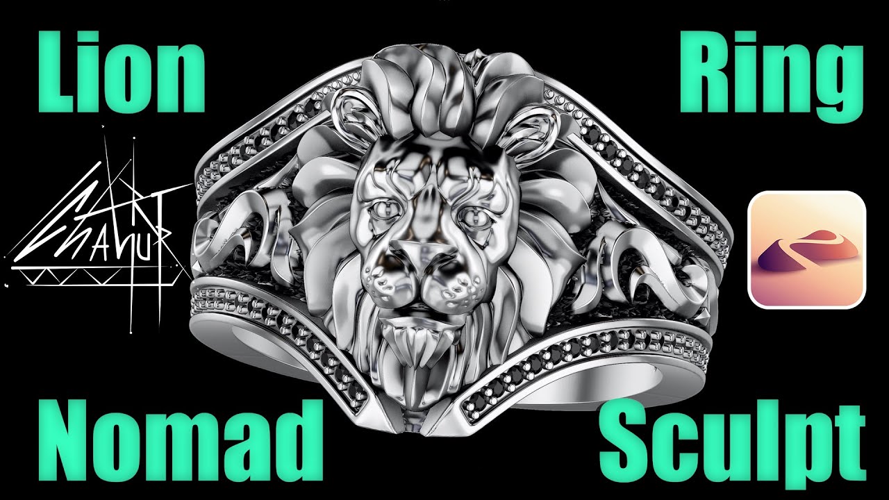 Speed Sculpting a Majestic Lion Head Ring in Nomad Sculpt